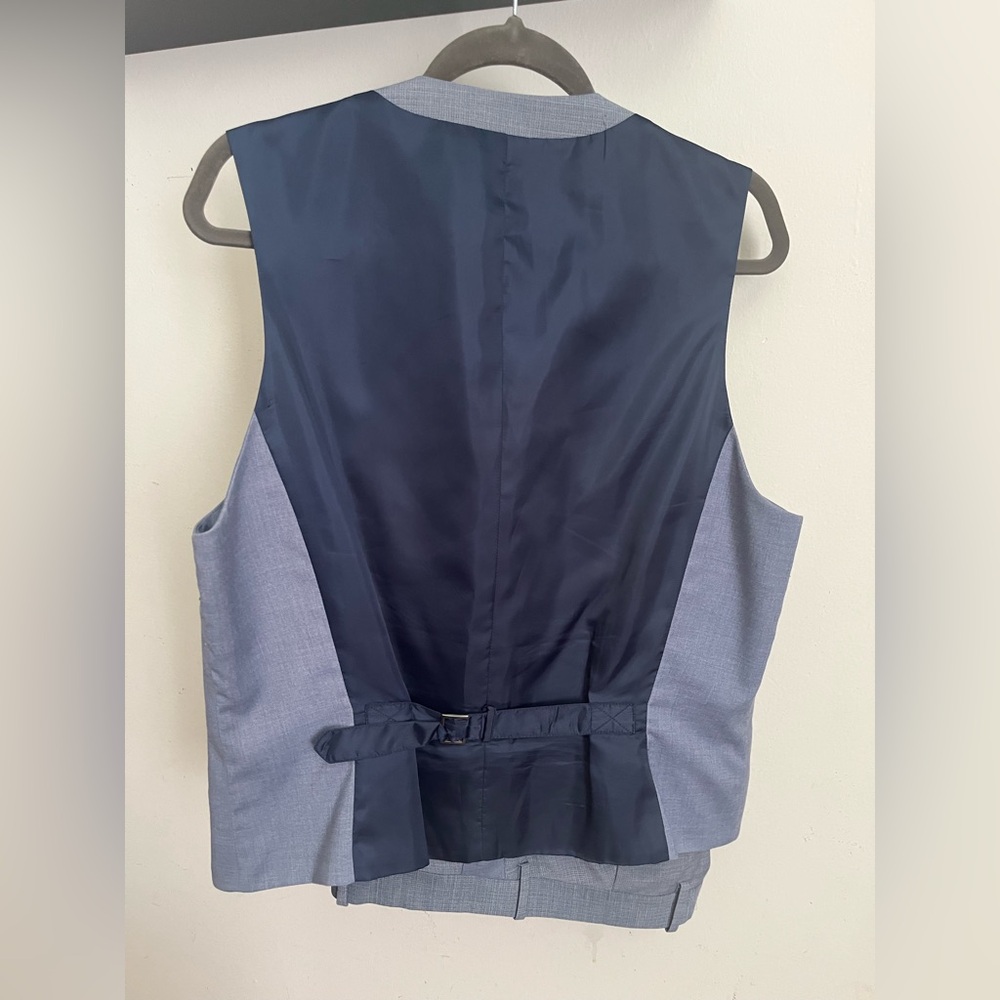 Men’s 2-piece INC International Concepts Blue Vest with Matching Pant - Picture 9 of 9